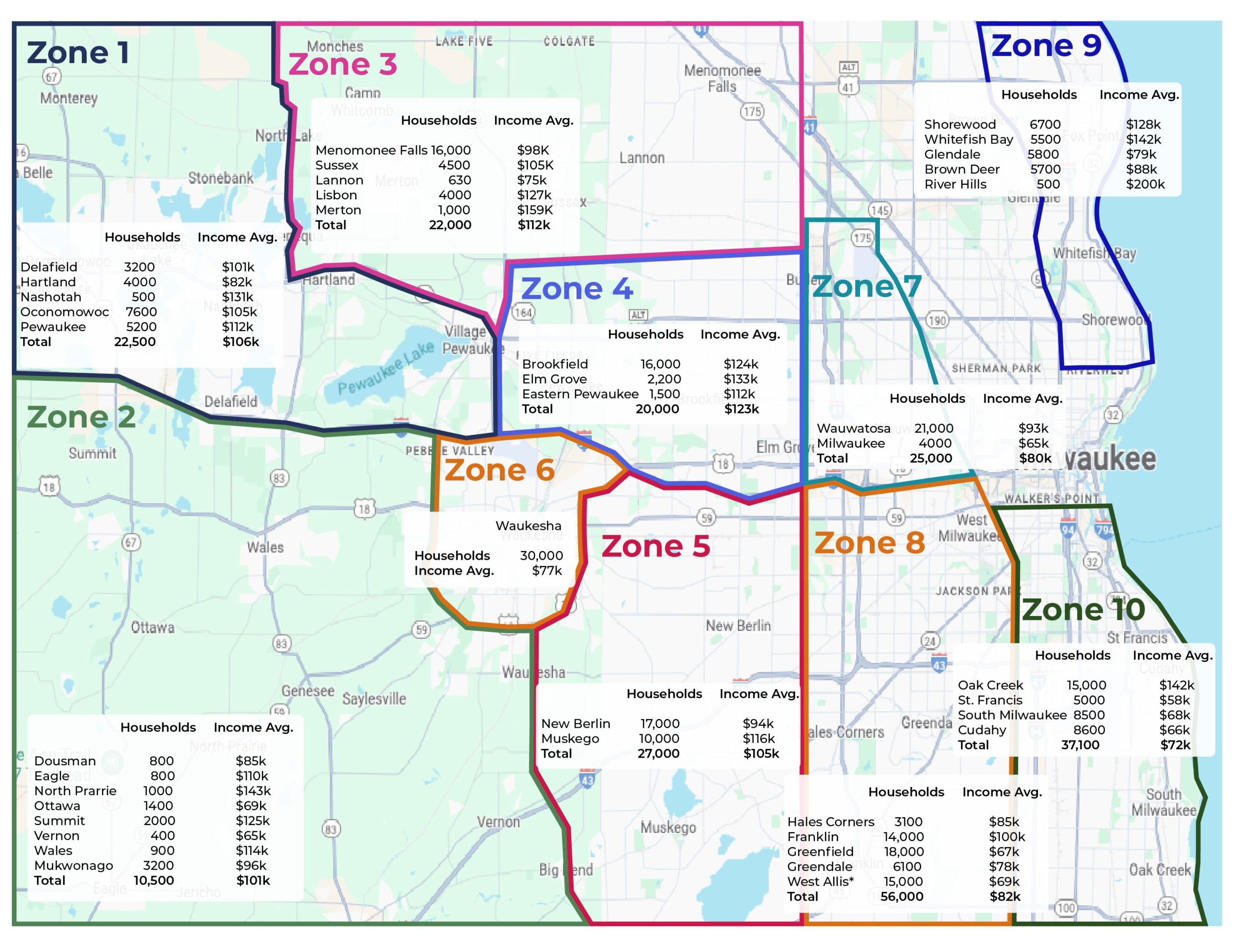 County Zones Map